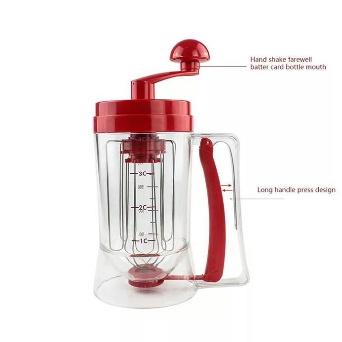 Bakeware 3-in-1 Manual Mixer Batter Dispenser for Cupcakes Muffin Cake Waffles Pancake Machine with Measurement Cookie Tools 010 | kitchen item | Waseeh Pakistan