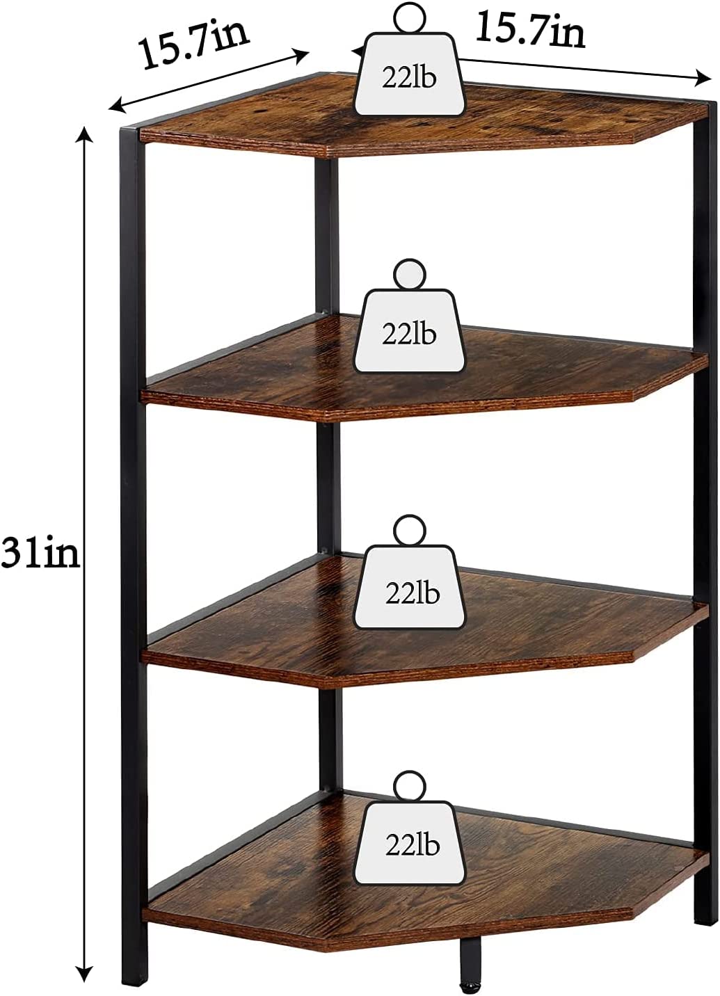Banishe Corner Organizer Bookcase Storage Rack | Furniture | Waseeh Pakistan