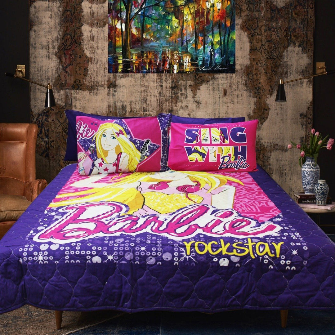 Barbie Rocker -Cotton Quality Bed Spread Set - 6 pcs | Home Décor | Waseeh Pakistan