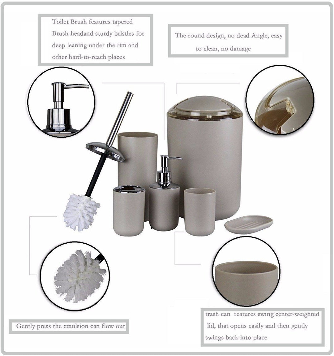 Bathroom Set - 6 pc | Home Décor | Waseeh Pakistan