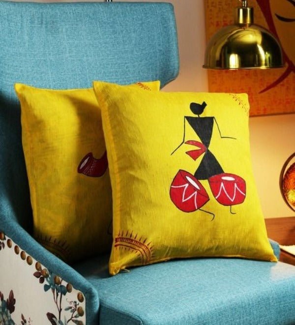 Bella Drums Cushion Covers (Set of 2) | Home Décor | Waseeh Pakistan