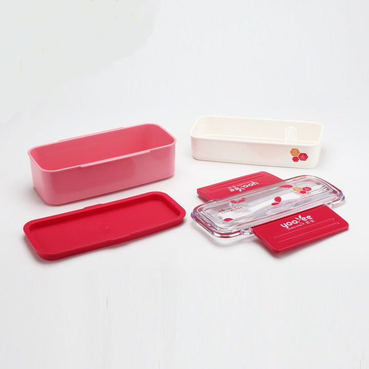 Bento Double-layer Lunch Box (Pack of 2) | kitchen item | Waseeh Pakistan