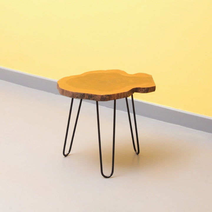 Billet Wooden Log Hairpin Bedside Centre Lounge Table | Furniture | Waseeh Pakistan