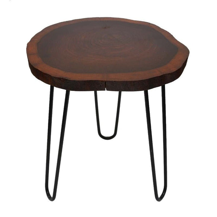 Billet Wooden Log Hairpin Bedside Centre Lounge Table | Furniture | Waseeh Pakistan