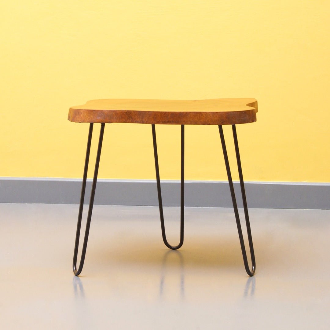 Billet Wooden Log Hairpin Bedside Centre Lounge Table | Furniture | Waseeh Pakistan