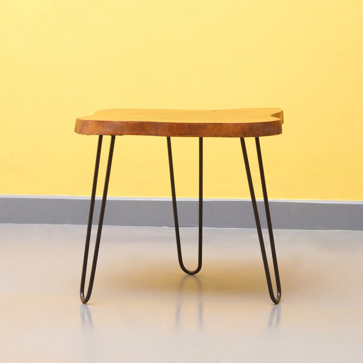 Billet Wooden Log Hairpin Bedside Centre Lounge Table | Furniture | Waseeh Pakistan