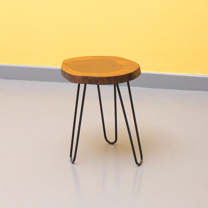 Billet Wooden Log Hairpin Bedside Centre Lounge Table | Furniture | Waseeh Pakistan