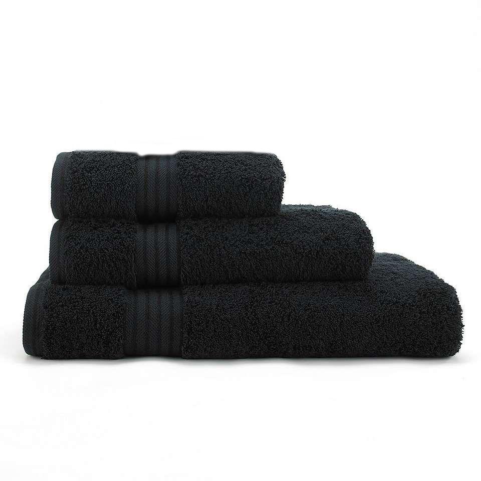 Black Egyptian Cotton Towel - Pack of 3 | Home Décor | Waseeh Pakistan