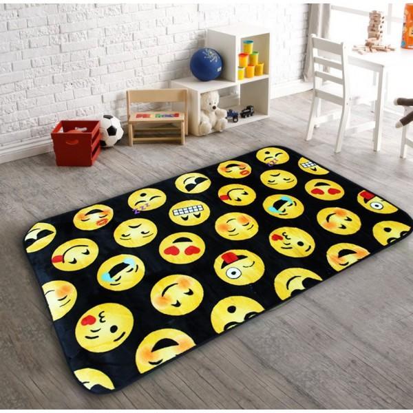 Black Emoji Rug | Home Décor | Waseeh Pakistan