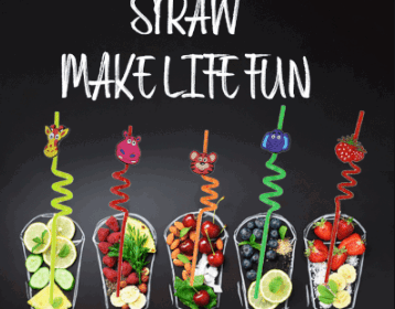 Bottle and Cup Straws (4 pcs) | kitchen item | Waseeh Pakistan