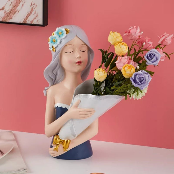 Bouquet Girl Sculpture Decor | Home Décor | Waseeh Pakistan