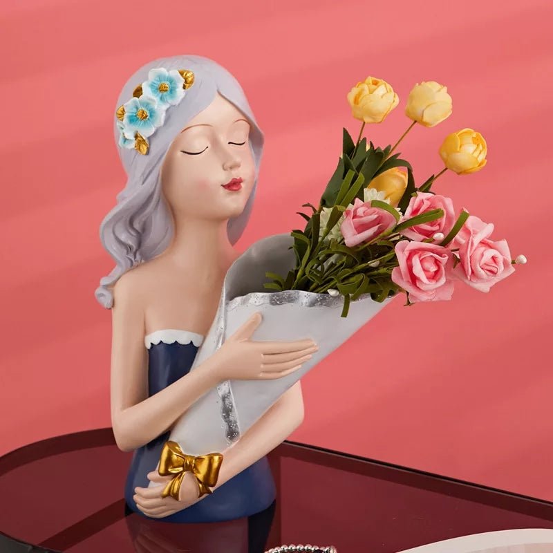 Bouquet Girl Sculpture Decor | Home Décor | Waseeh Pakistan