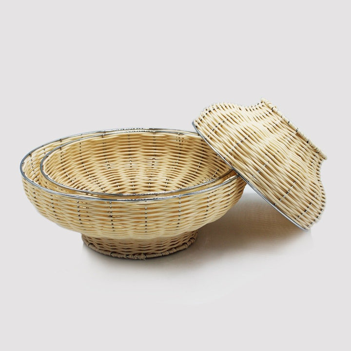 Braided Basket - Set of 3 - Round | kitchen item | Waseeh Pakistan