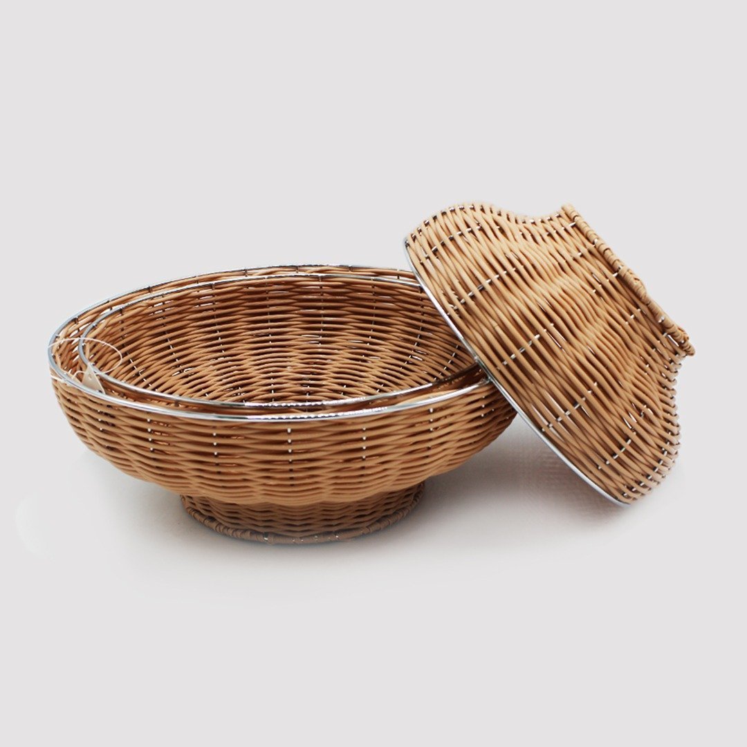 Braided Basket - Set of 3 - Round | kitchen item | Waseeh Pakistan
