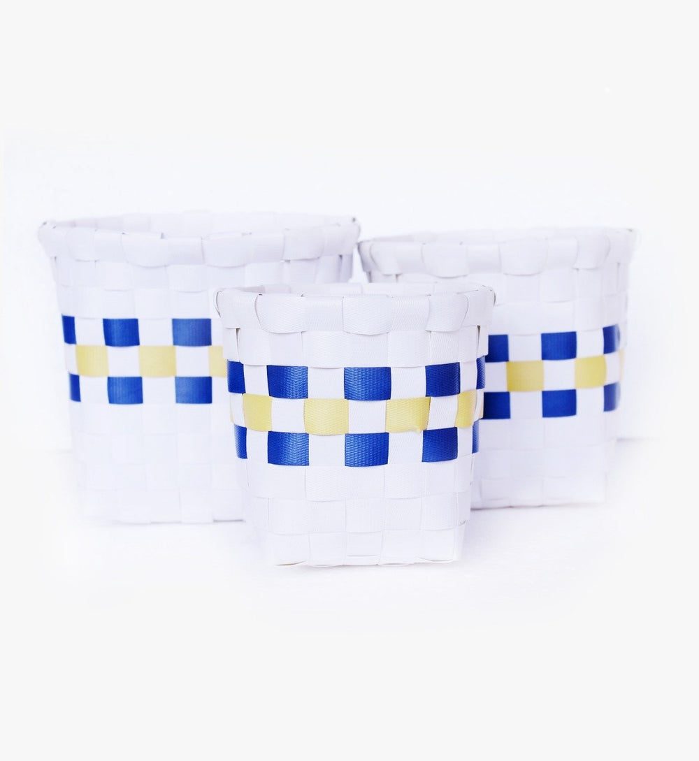 Braided Basket (set of 3) - Square | Home Décor | Waseeh Pakistan