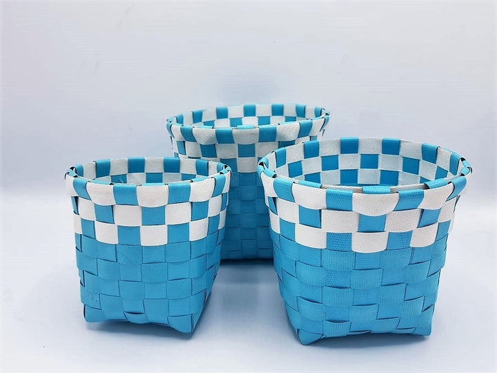 Braided Basket (set of 3) - Square | Home Décor | Waseeh Pakistan
