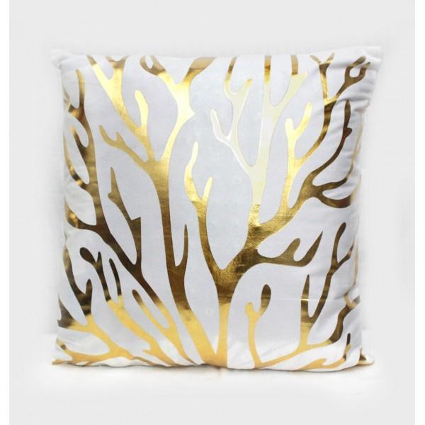 Branches - Golden Printed Cushion Cover | Home Décor | Waseeh Pakistan