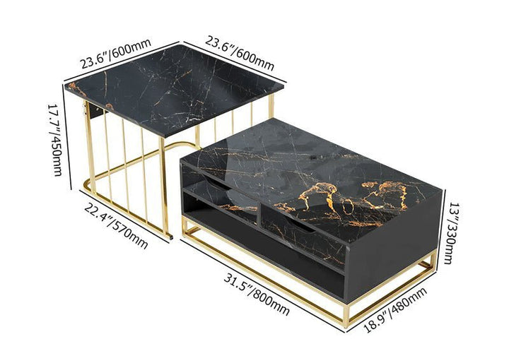 Bravine Nesting Coffee Center Table (Set of 2) | Furniture | Waseeh Pakistan