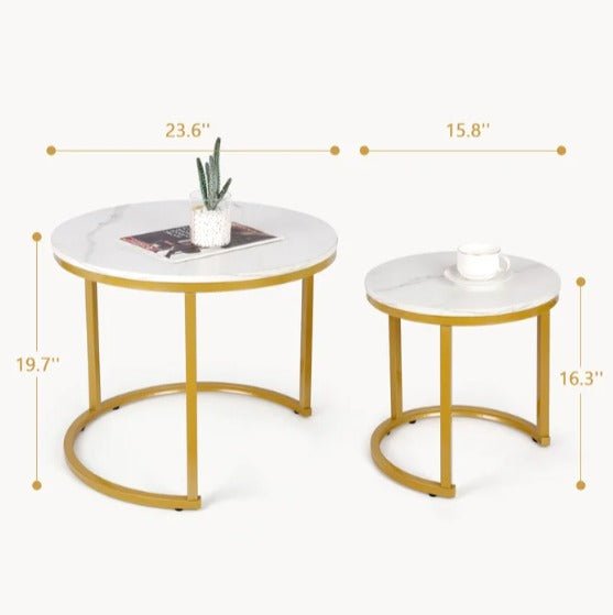 Briajah Living Dining Room Nesting Coffee Side Table (Set of 2) | Furniture | Waseeh Pakistan