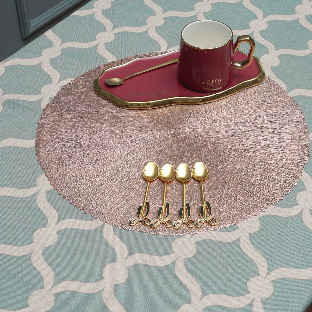 Bronzy Table Toppie (Round) | Home Décor | Waseeh Pakistan