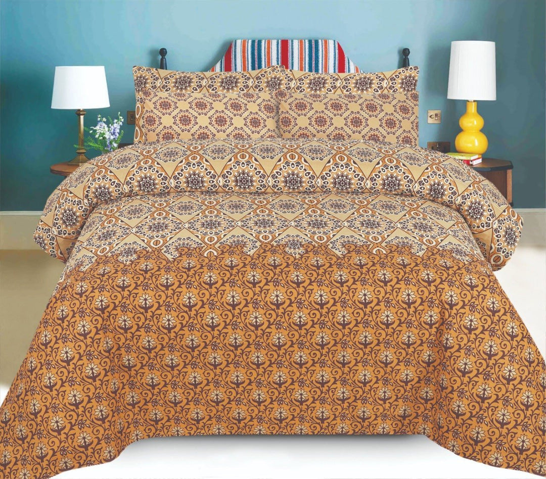 Brown Cotton Bed Sheet | Home Décor | Waseeh Pakistan