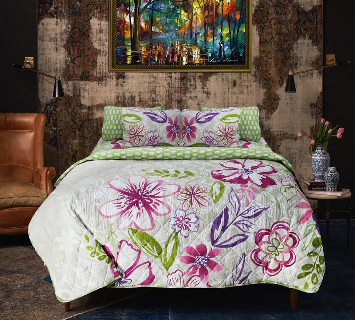 Bunch of Flowers - 6 Pieces - Bed Spread Set - Multi Floral | Home Décor | Waseeh Pakistan