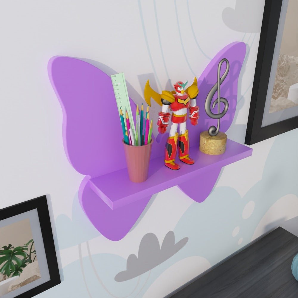 Butterfly Ornament Bedroom Book Organizer Floating Shelve - Special | Furniture | Waseeh Pakistan