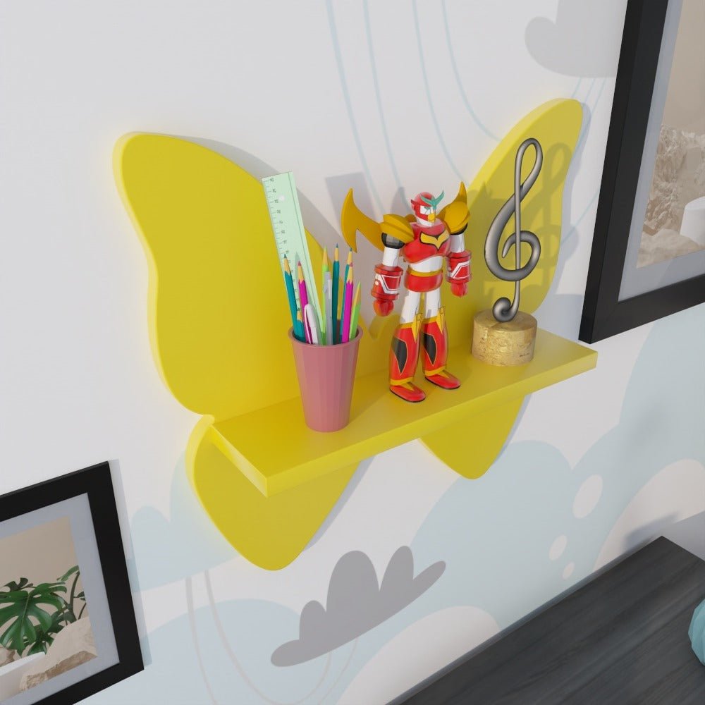 Butterfly Ornament Bedroom Book Organizer Floating Shelve - Special | Furniture | Waseeh Pakistan