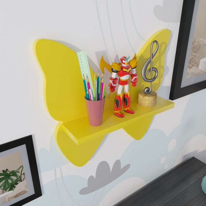Butterfly Ornament Bedroom Book Organizer Floating Shelve - Special | Furniture | Waseeh Pakistan