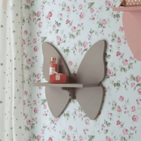 Butterfly Ornament Bedroom Book Organizer Floating Shelve - Special | Furniture | Waseeh Pakistan