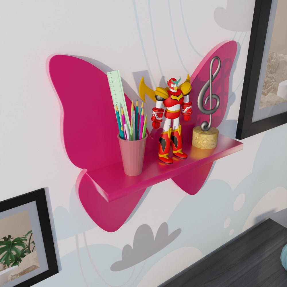 Butterfly Ornament Bedroom Book Organizer Floating Shelve - Special | Furniture | Waseeh Pakistan