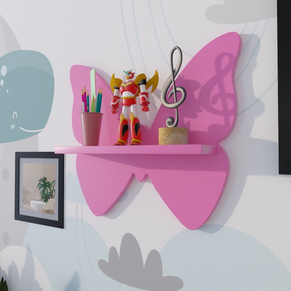 Butterfly Ornament Bedroom Book Organizer Floating Shelve - Special | Furniture | Waseeh Pakistan