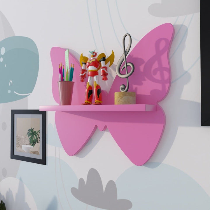 Butterfly Ornament Bedroom Book Organizer Floating Shelve - Special | Furniture | Waseeh Pakistan