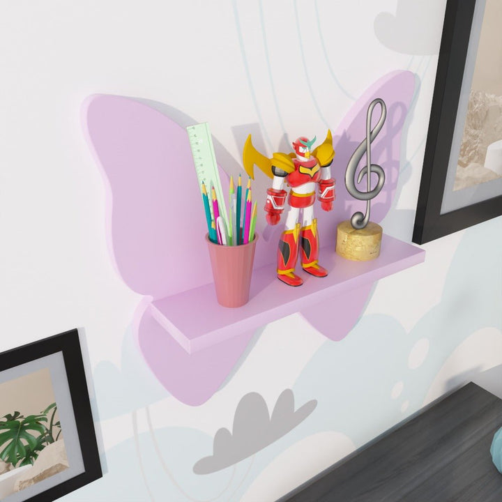 Butterfly Ornament Bedroom Book Organizer Floating Shelve - Special | Furniture | Waseeh Pakistan