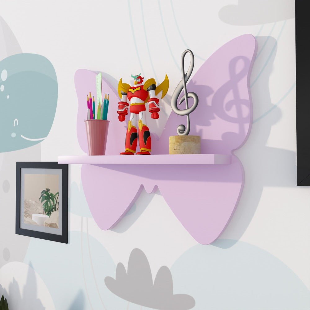 Butterfly Ornament Bedroom Book Organizer Floating Shelve - Special | Furniture | Waseeh Pakistan