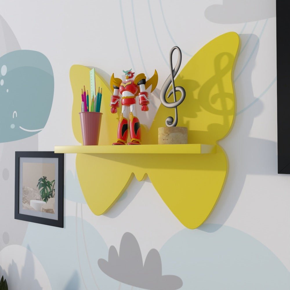 Butterfly Ornament Bedroom Book Organizer Floating Shelve - Special | Furniture | Waseeh Pakistan
