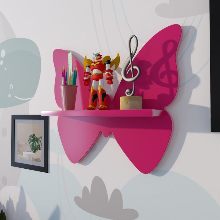 Butterfly Ornament Bedroom Book Organizer Floating Shelve - Special | Furniture | Waseeh Pakistan