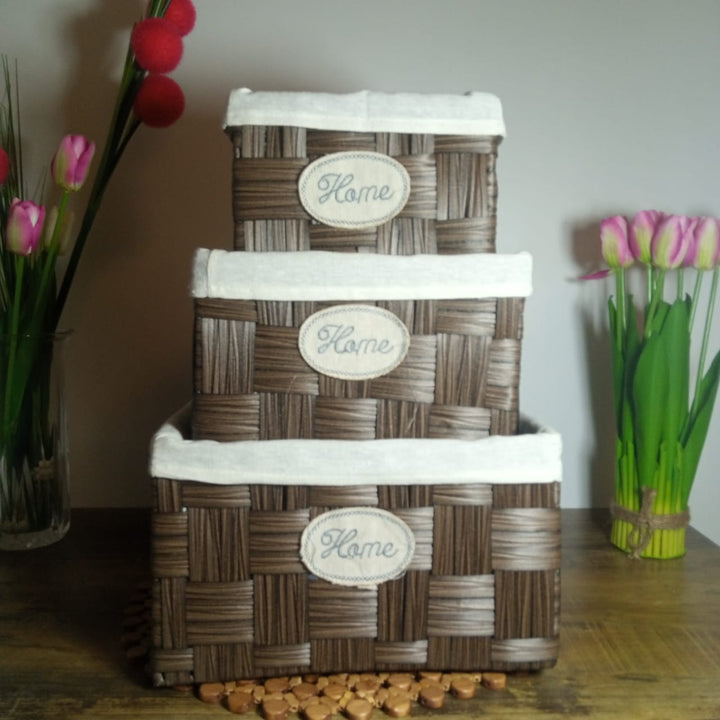 Can Bins &amp; Tissue Box (3pcs) | kitchen item | Waseeh Pakistan