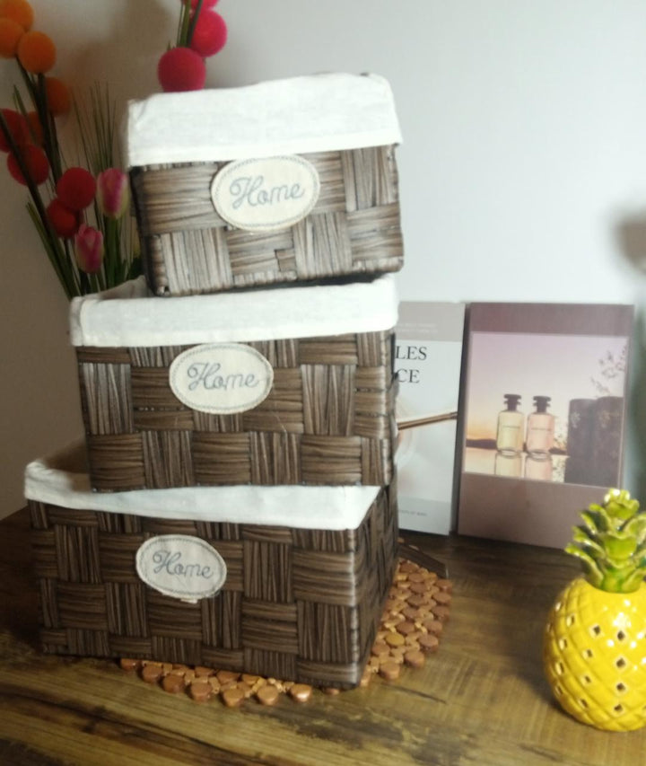 Can Bins &amp; Tissue Box (3pcs) | kitchen item | Waseeh Pakistan