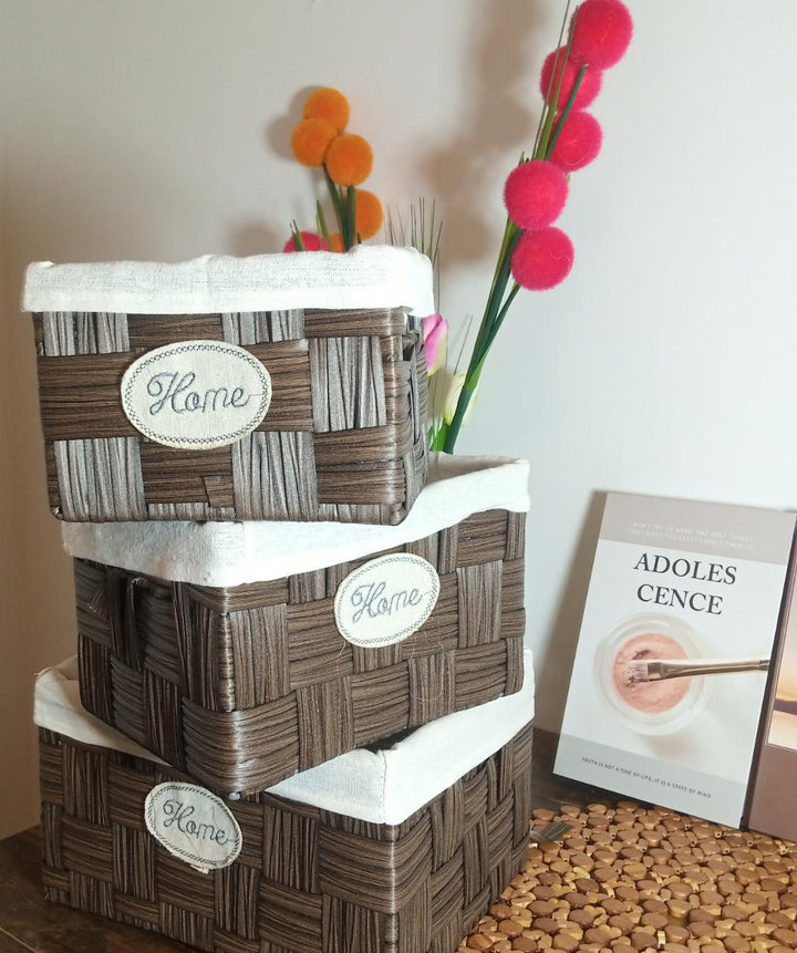 Can Bins &amp; Tissue Box (3pcs) | kitchen item | Waseeh Pakistan