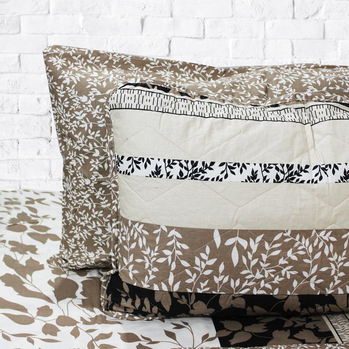 cappuccino Floral - Cotton Quality Bed Spread Set - 6 pcs | Home Décor | Waseeh Pakistan