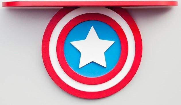 Captain America Marvel Kids Bedroom Floating Organizer Shelve Decor | Furniture | Waseeh Pakistan
