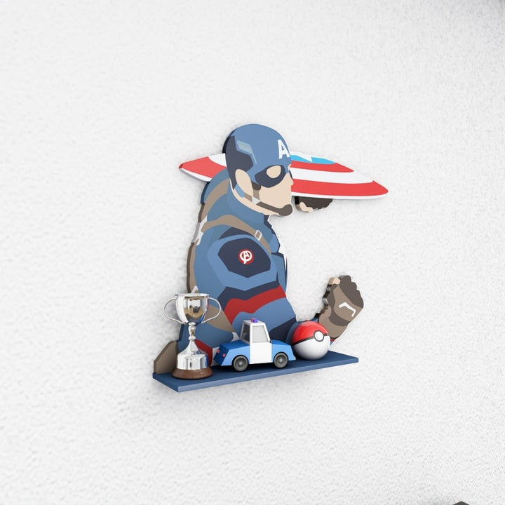 Captain America Marvel Kids Bedroom Floating Organizer Shelve Decor | Furniture | Waseeh Pakistan