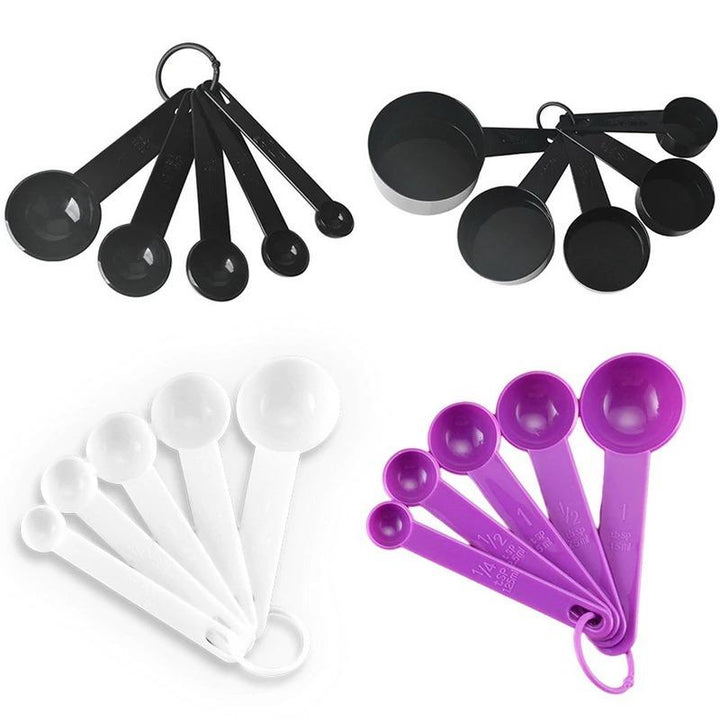 Carbon Black Measuring Spoons (10pcs) | kitchen item | Waseeh Pakistan