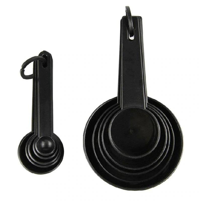 Carbon Black Measuring Spoons (10pcs) | kitchen item | Waseeh Pakistan