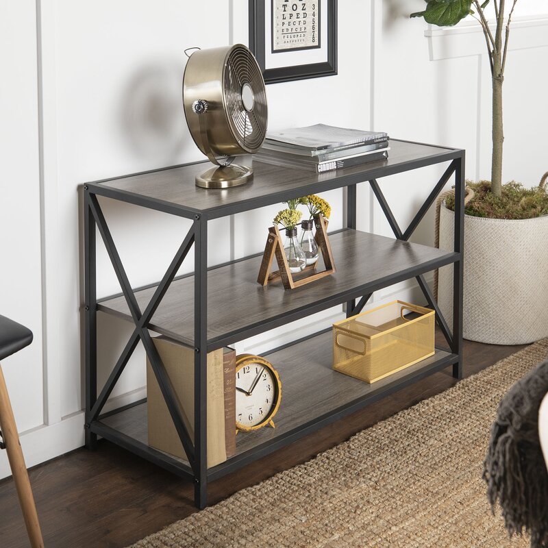 Carbon X-Frame Bookcase Console Organizer Rack Table | Furniture | Waseeh Pakistan