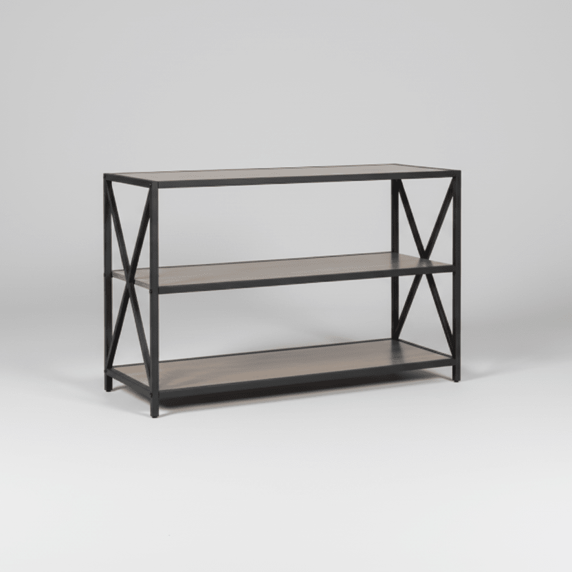 Carbon X-Frame Bookcase Console Organizer Rack Table | Furniture | Waseeh Pakistan