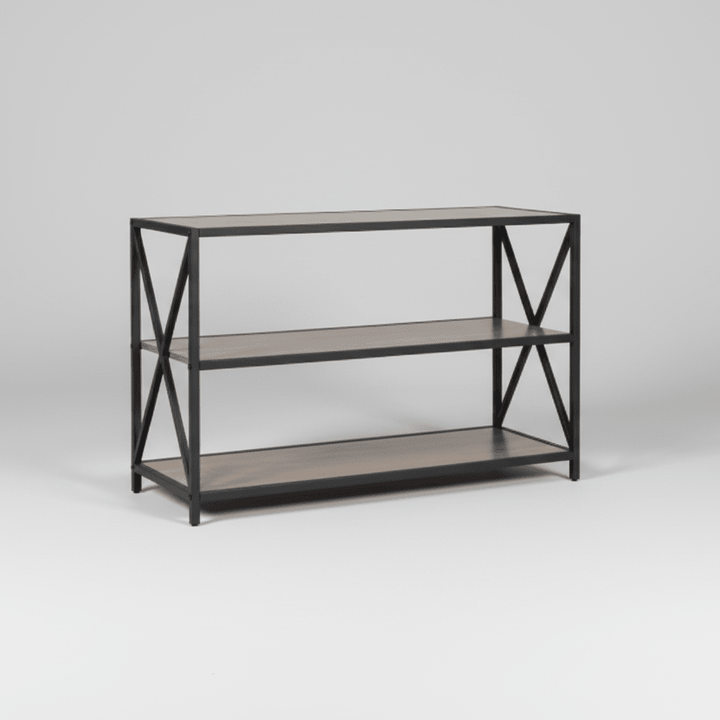 Carbon X-Frame Bookcase Console Organizer Rack Table | Furniture | Waseeh Pakistan