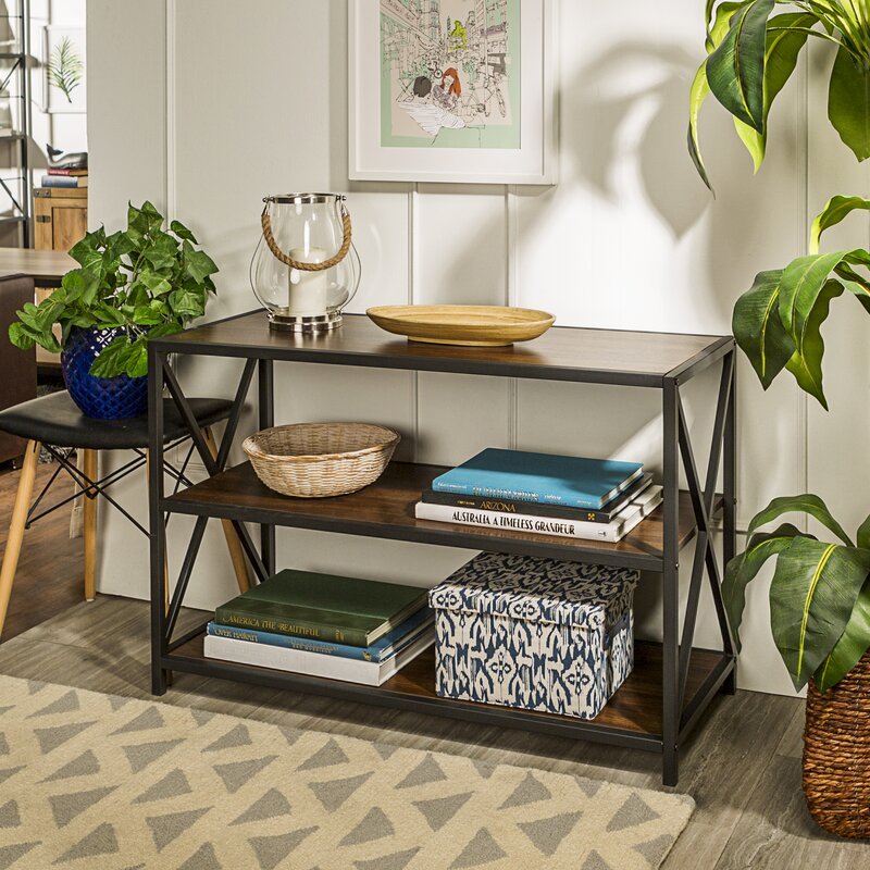 Carbon X-Frame Bookcase Console Organizer Rack Table | Furniture | Waseeh Pakistan