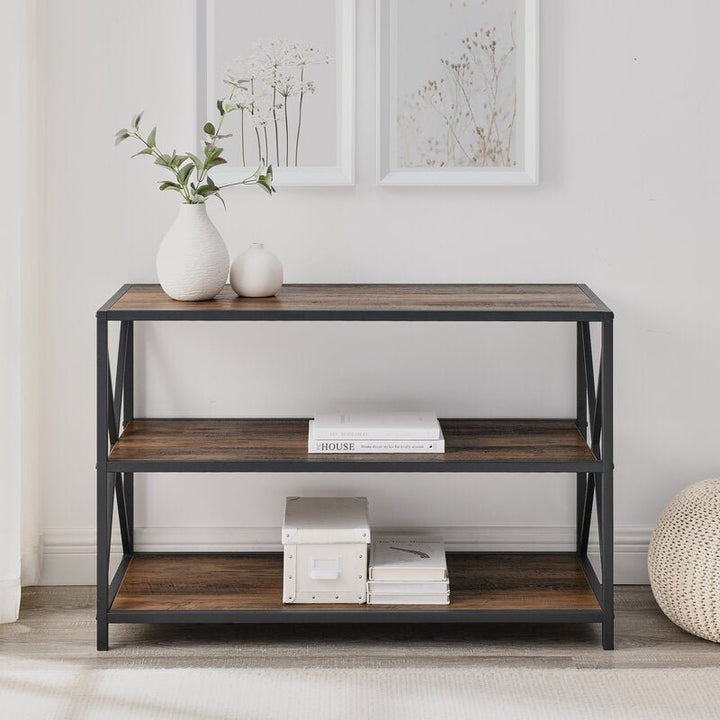 Carbon X-Frame Bookcase Console Organizer Rack Table | Furniture | Waseeh Pakistan